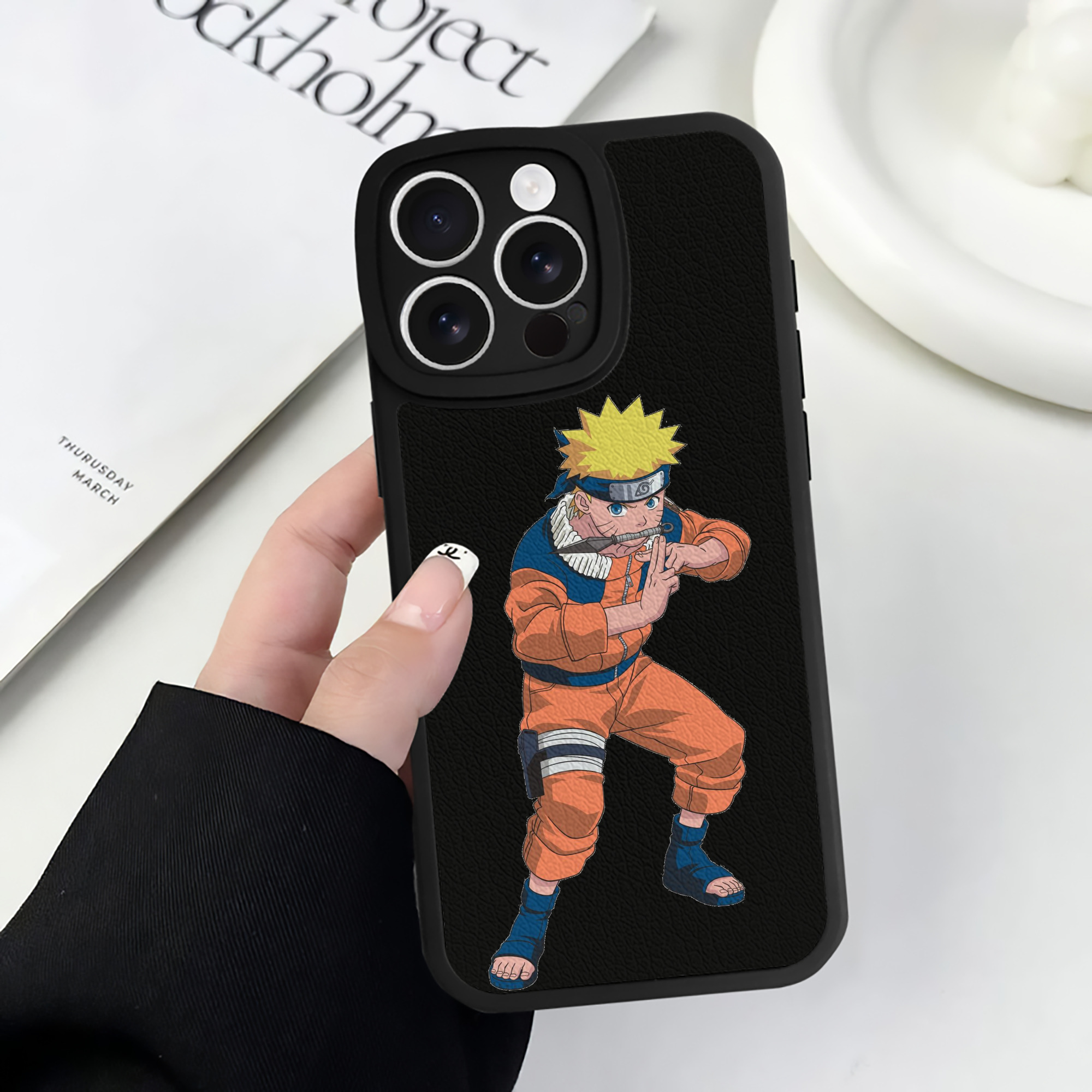（画像用） NARUTO -ナルト- うずまき ナルト Uzumaki Naruto 【iPhone 16シリーズ対応】シリコンスマホケース（レザー調） 材質：シリコン